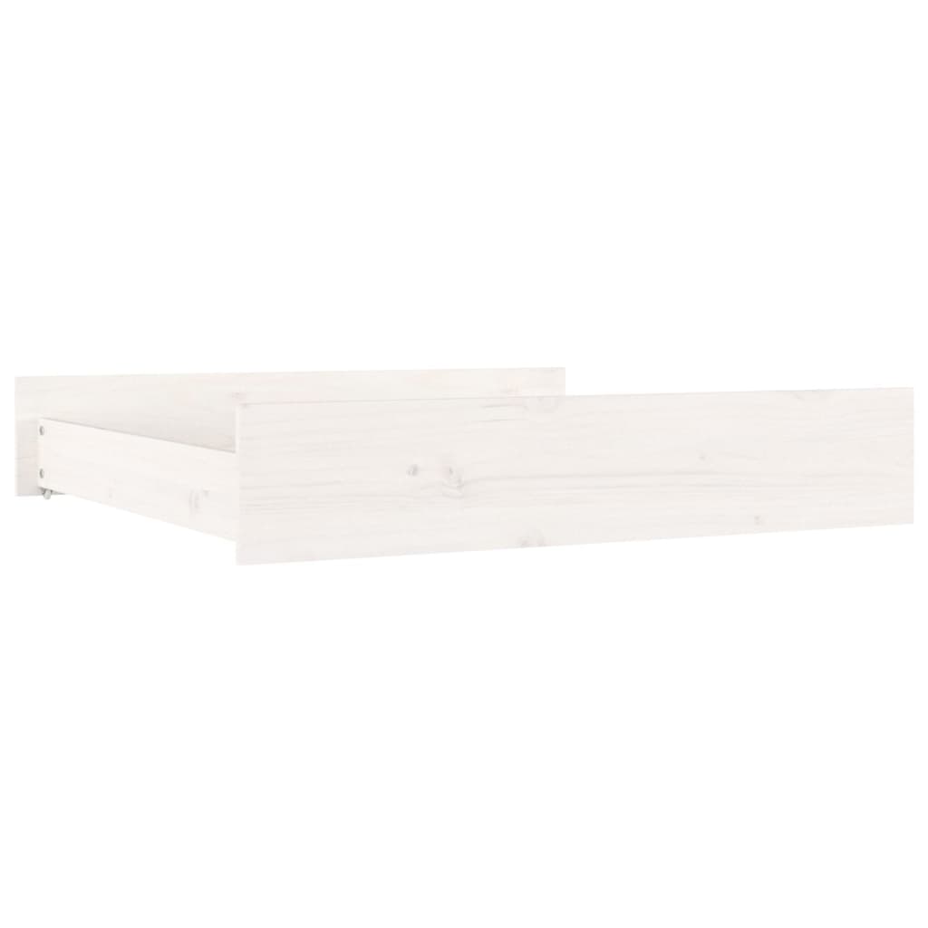 Tiroirs de lit 2 pcs blanc Bois de pin massif Lits & accessoires vidaXL   