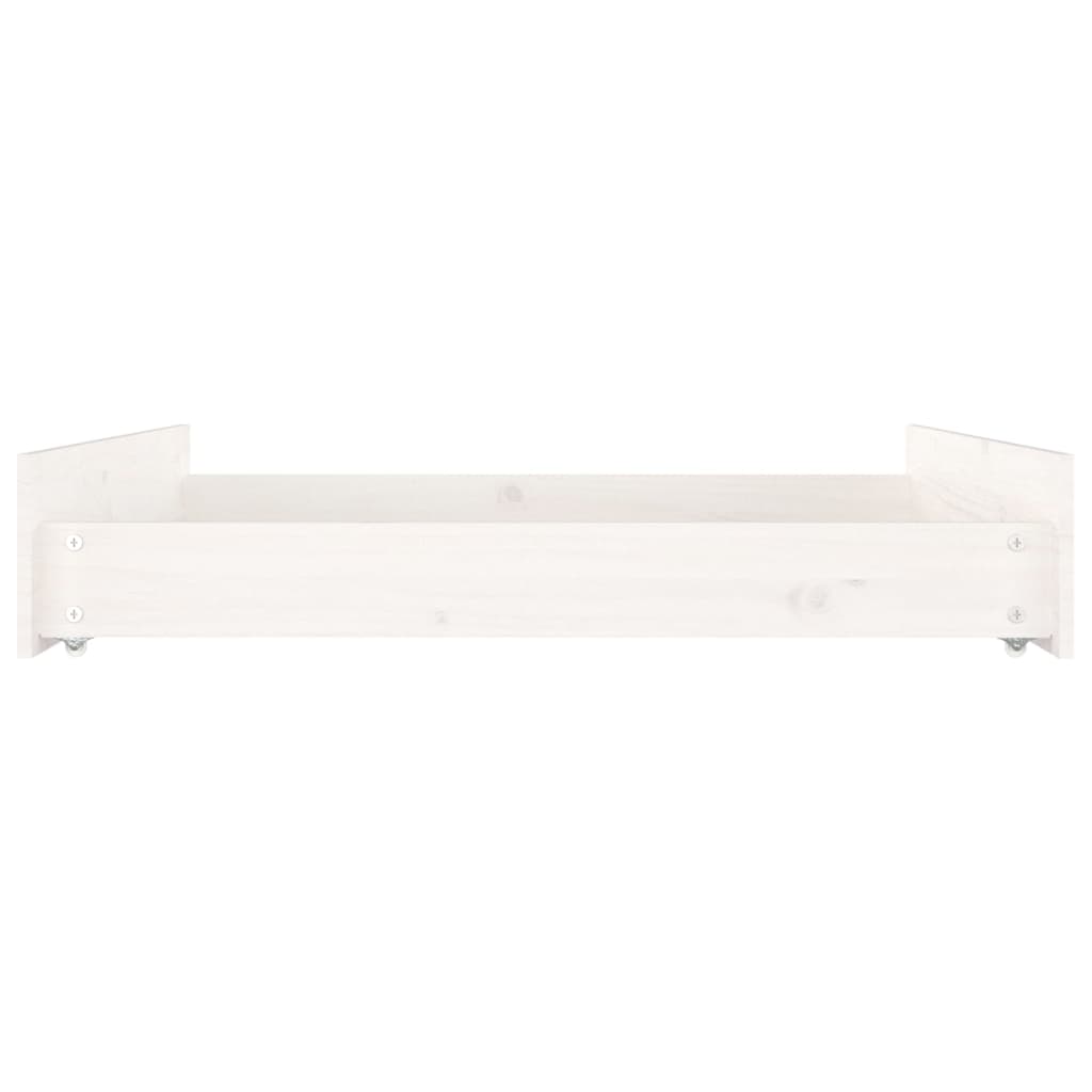 Tiroirs de lit 2 pcs blanc Bois de pin massif Lits & accessoires vidaXL   