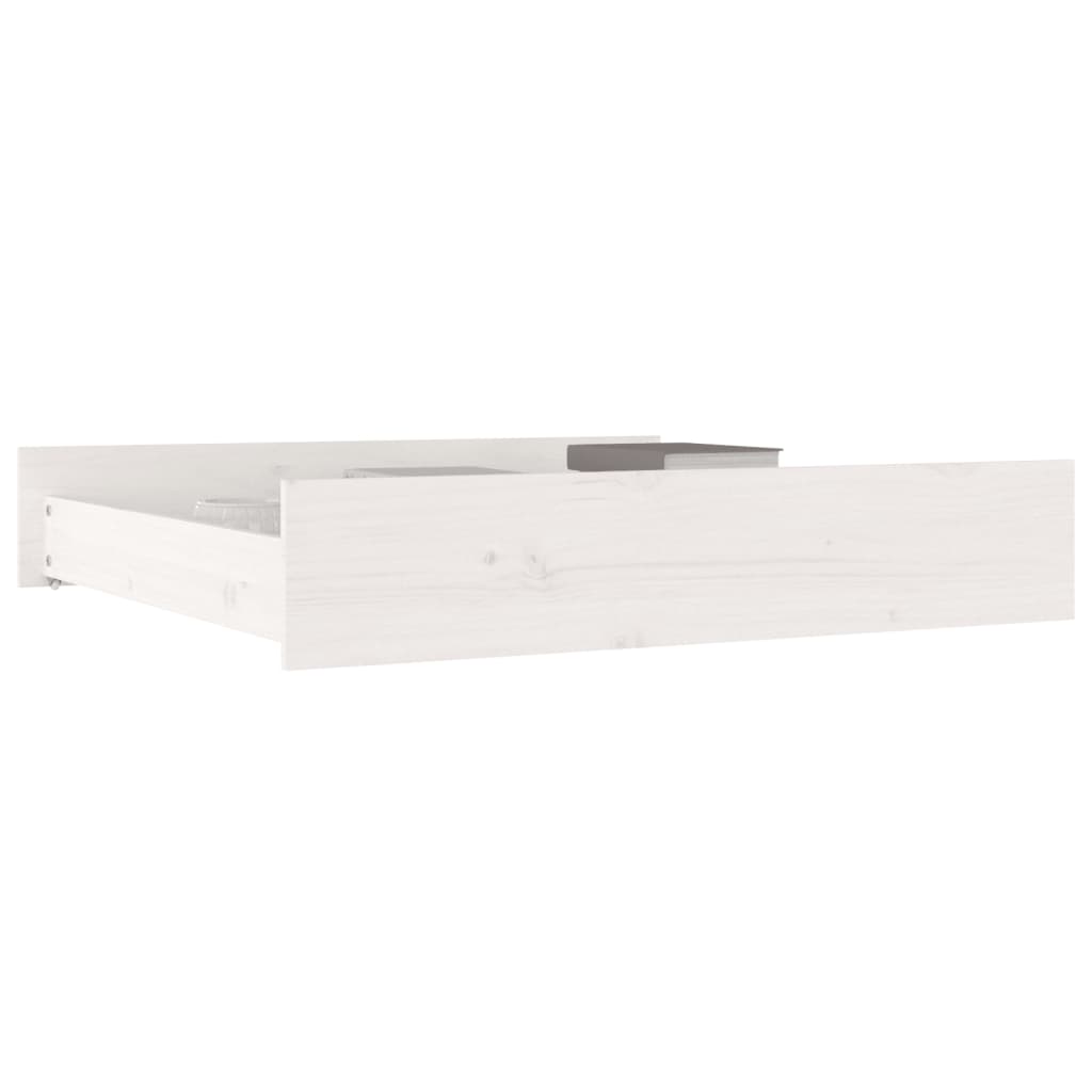 Tiroirs de lit 2 pcs blanc Bois de pin massif Lits & accessoires vidaXL   