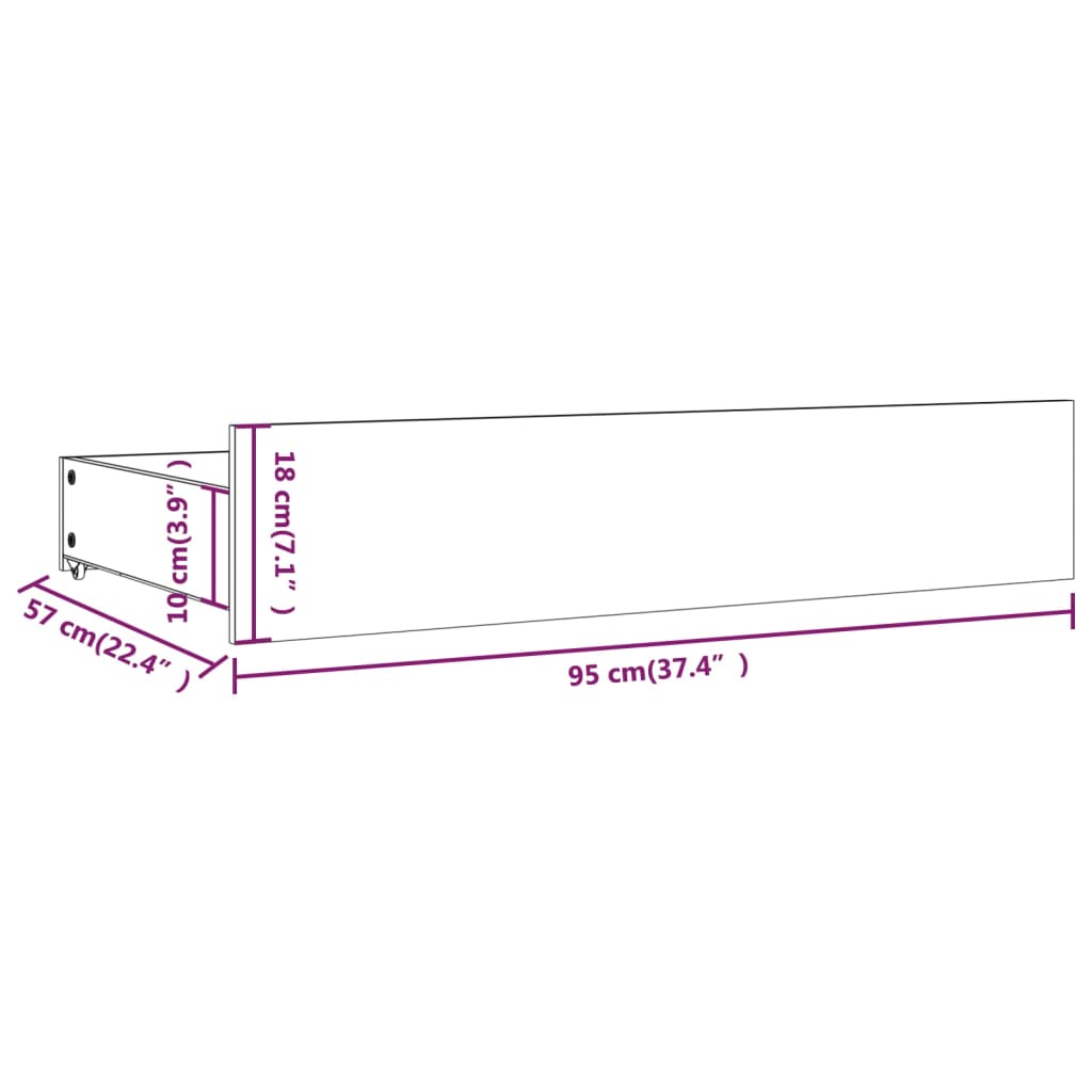 Tiroirs de lit 4 pcs Bois de pin massif Lits & accessoires vidaXL   