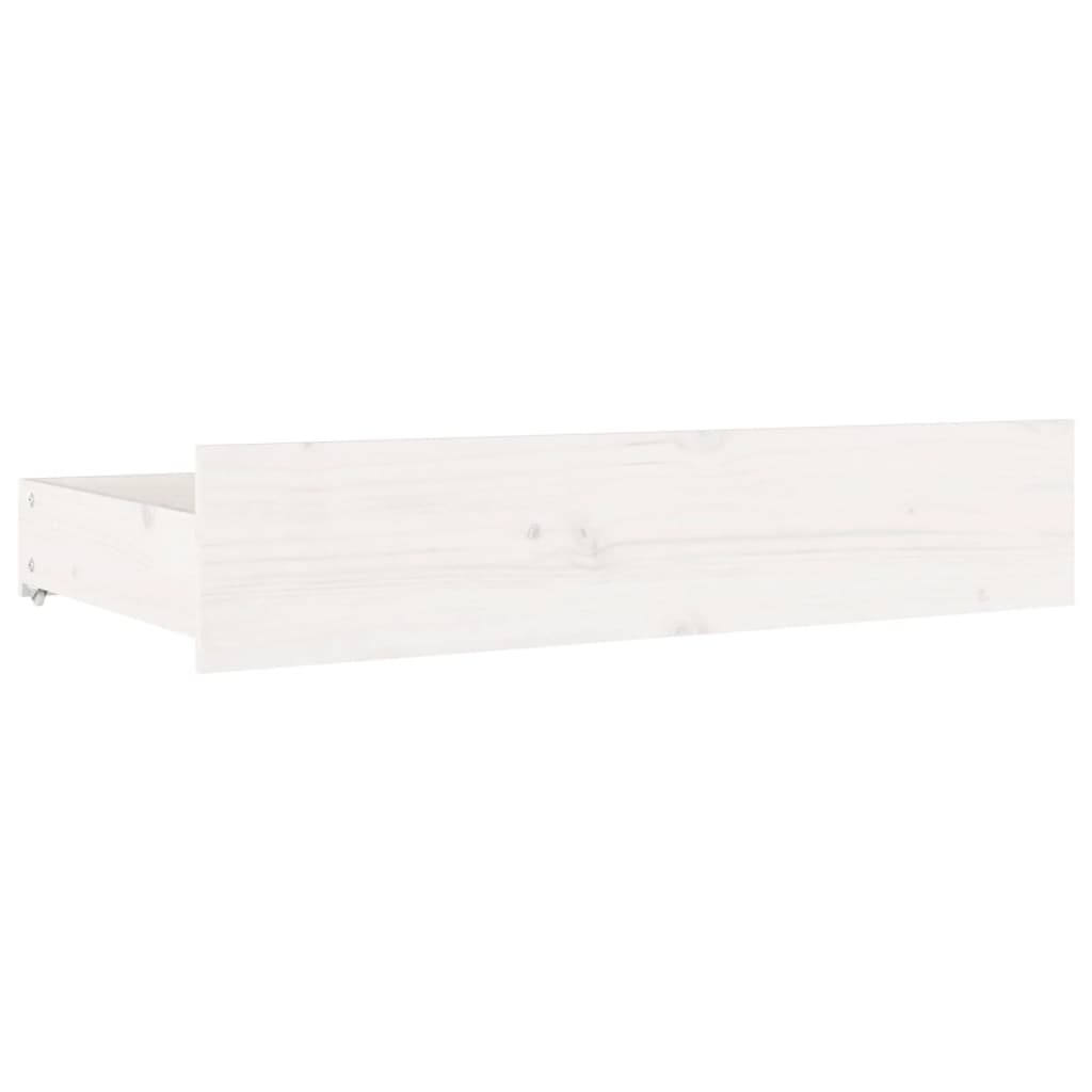 Tiroirs de lit 4 pcs Blanc Bois de pin massif Lits & accessoires vidaXL   