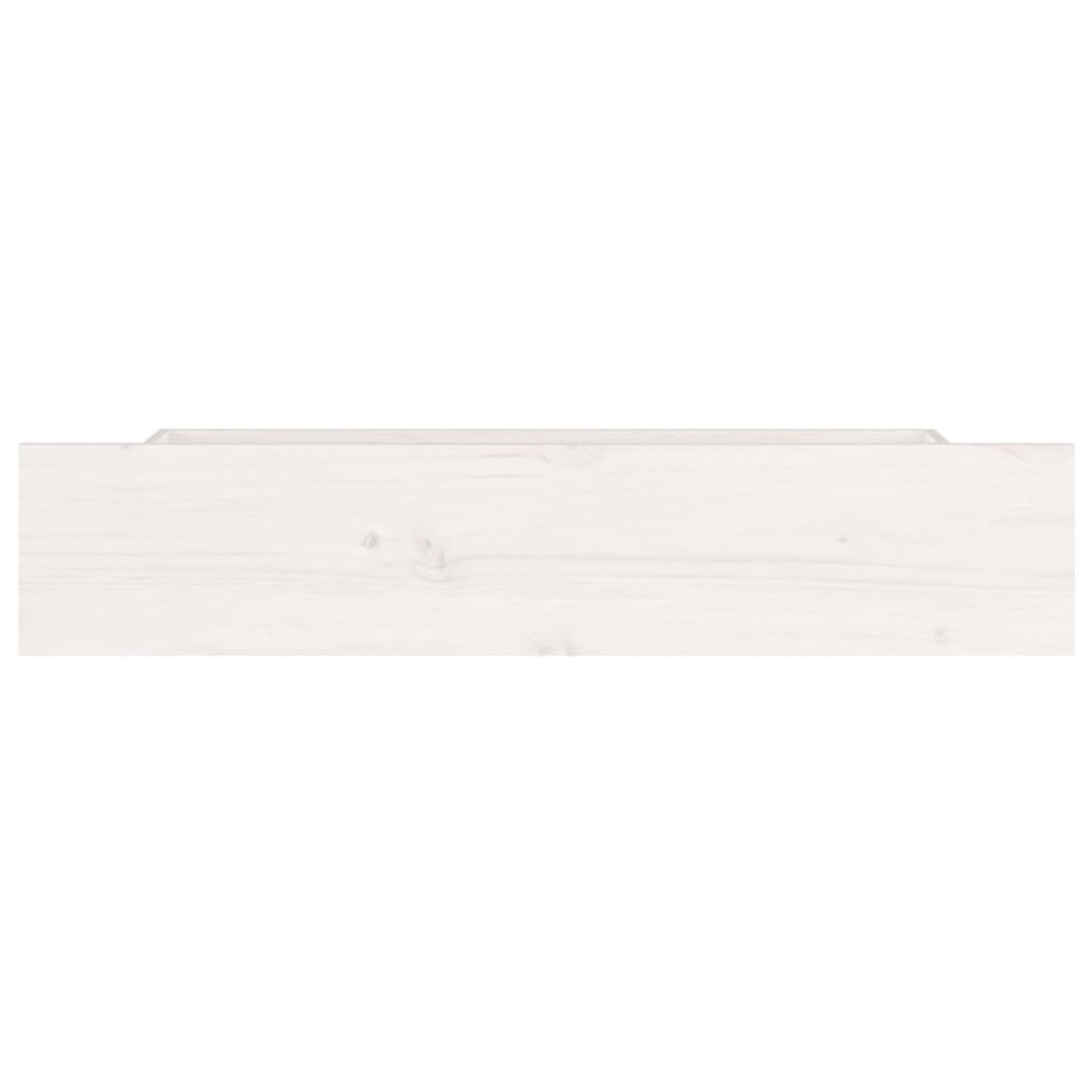 Tiroirs de lit 4 pcs Blanc Bois de pin massif Lits & accessoires vidaXL   