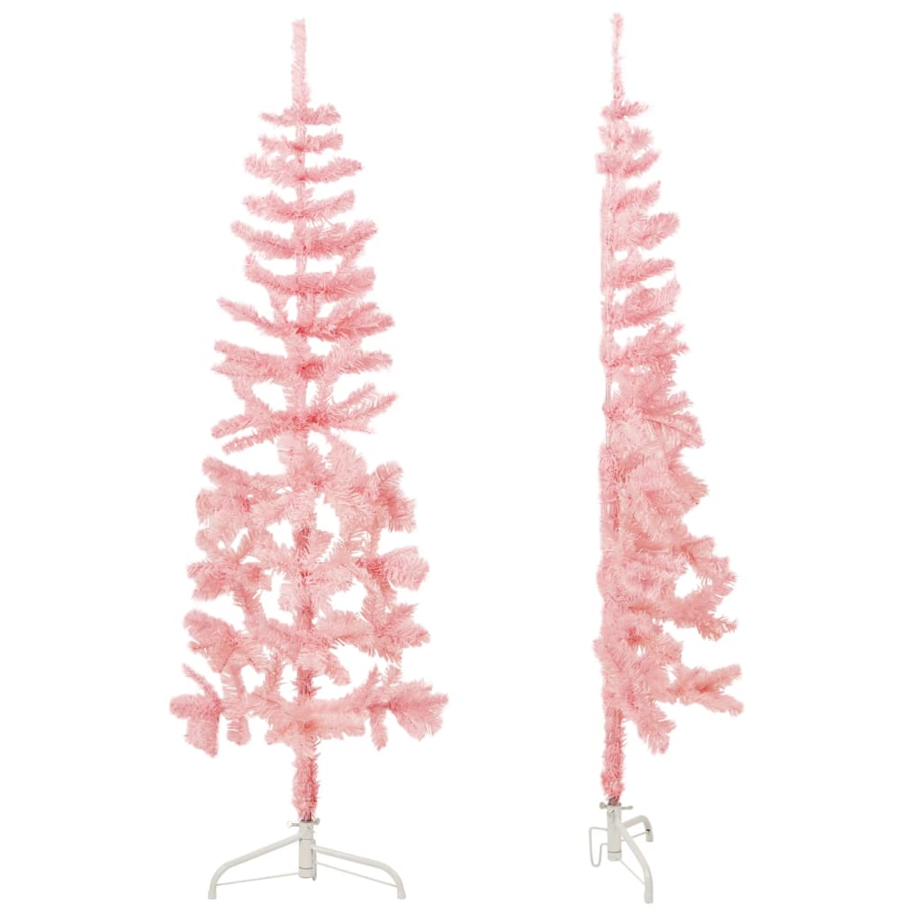 Demi sapin de Noël artificiel mince avec support Rose 120 cm - Xios Store SNC