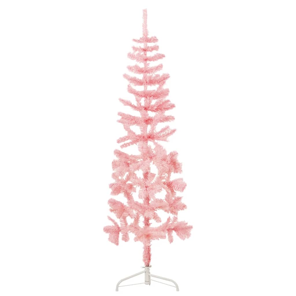 Demi sapin de Noël artificiel mince avec support Rose 120 cm - Xios Store SNC