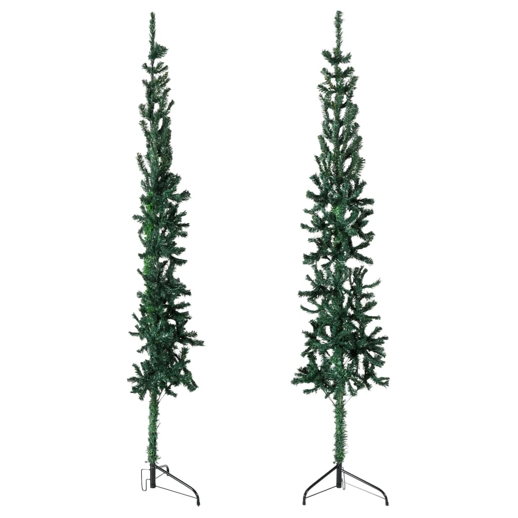 Demi sapin de Noël artificiel mince avec support Vert 120 cm - Xios Store SNC