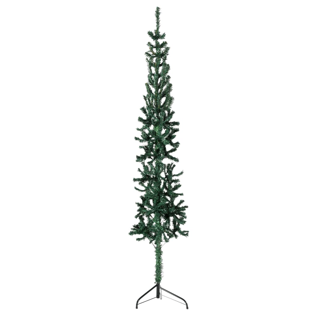 Demi sapin de Noël artificiel mince avec support Vert 120 cm - Xios Store SNC