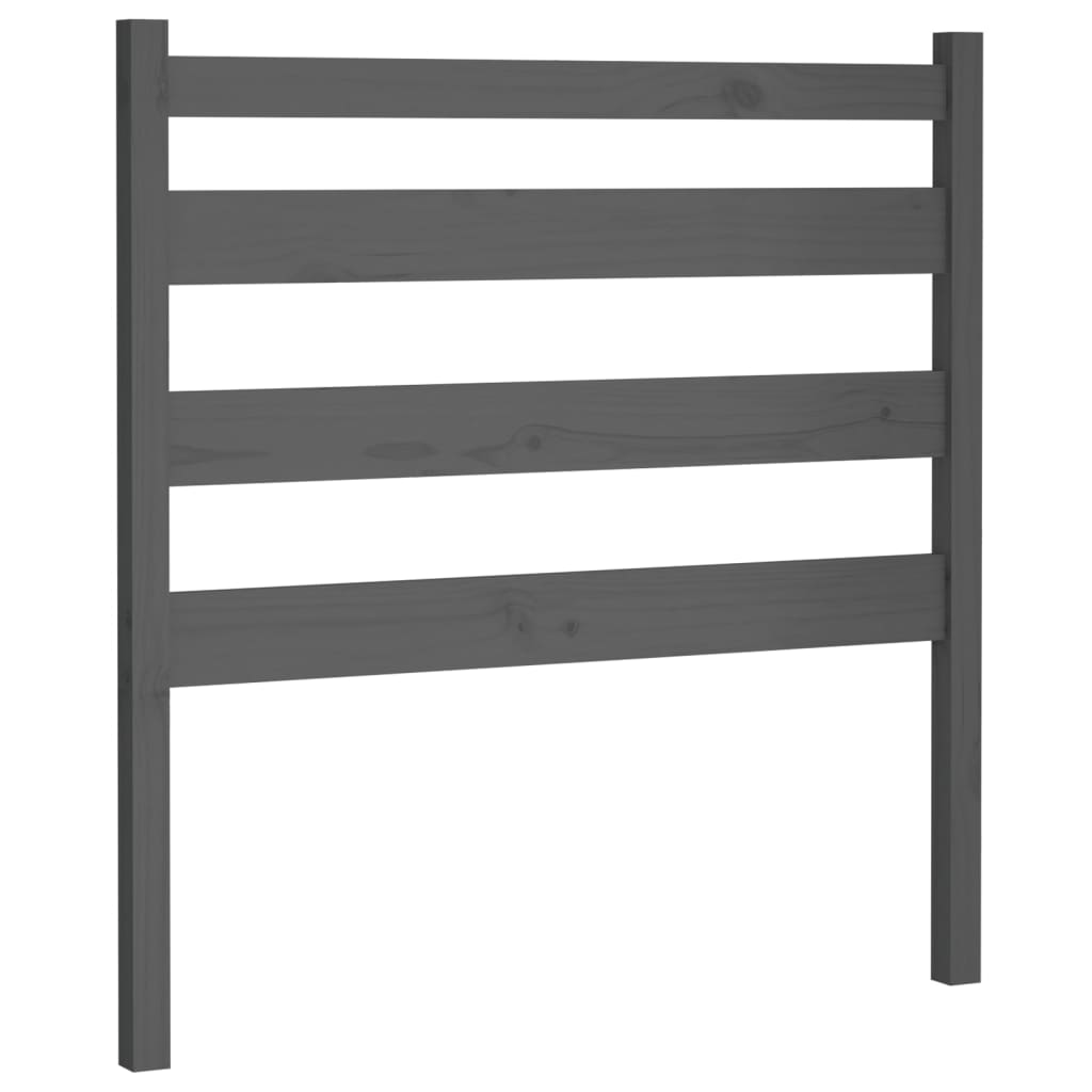 Tête de lit Gris 96x4x100 cm Bois massif de pin Têtes et pieds de lit vidaXL   