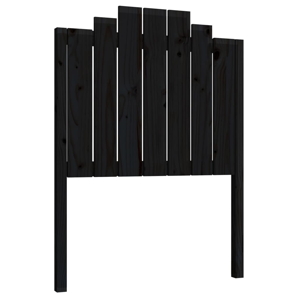 Tête de lit Noir 81x4x110 cm Bois massif de pin Têtes et pieds de lit vidaXL   