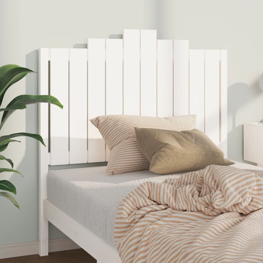 Tête de lit Blanc 106x4x110 cm Bois massif de pin Têtes et pieds de lit vidaXL   