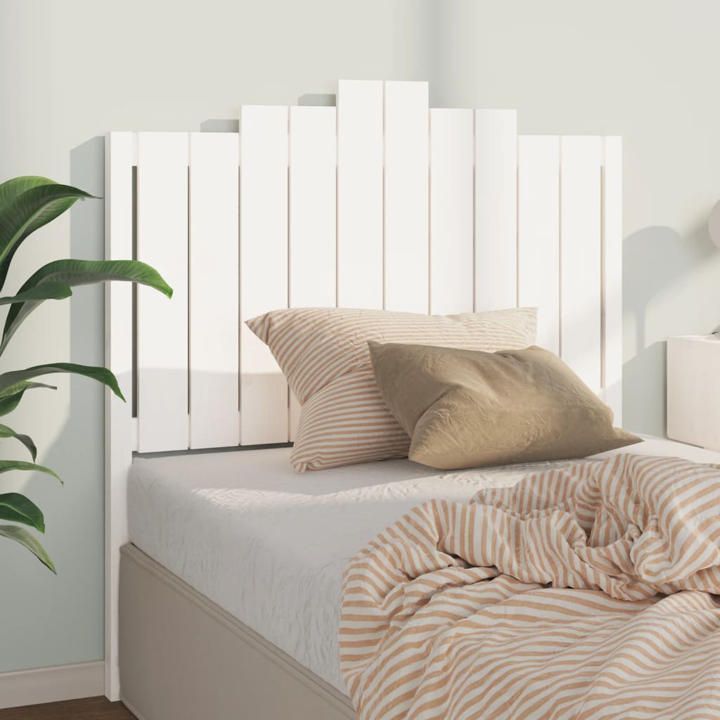 Tête de lit Blanc 106x4x110 cm Bois massif de pin Têtes et pieds de lit vidaXL   