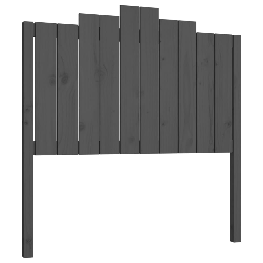 Tête de lit Gris 106x4x110 cm Bois massif de pin Têtes et pieds de lit vidaXL   