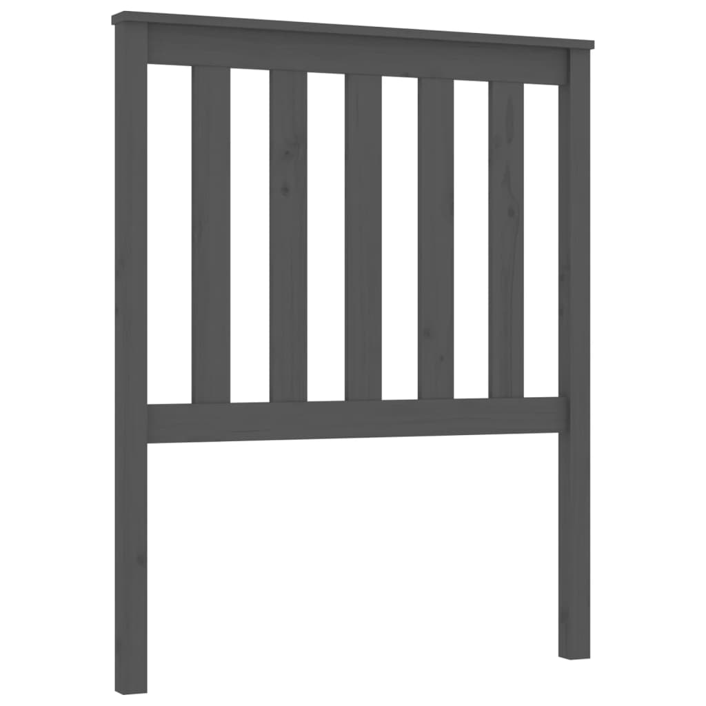 Tête de lit Gris 81x6x101 cm Bois massif de pin Têtes et pieds de lit vidaXL   