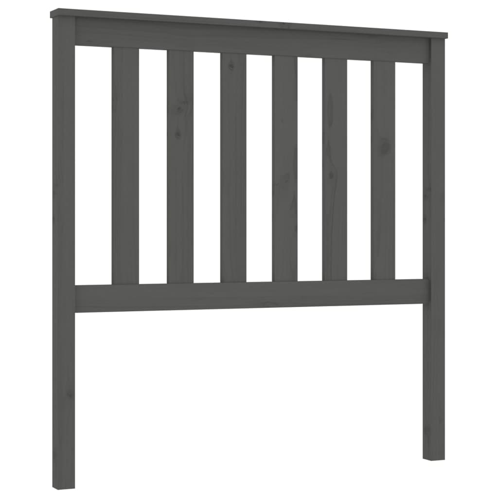 Tête de lit Gris 96x6x101 cm Bois massif de pin Têtes et pieds de lit vidaXL   