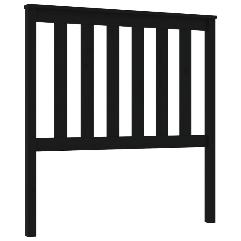 Tête de lit Noir 96x6x101 cm Bois massif de pin Têtes et pieds de lit vidaXL   