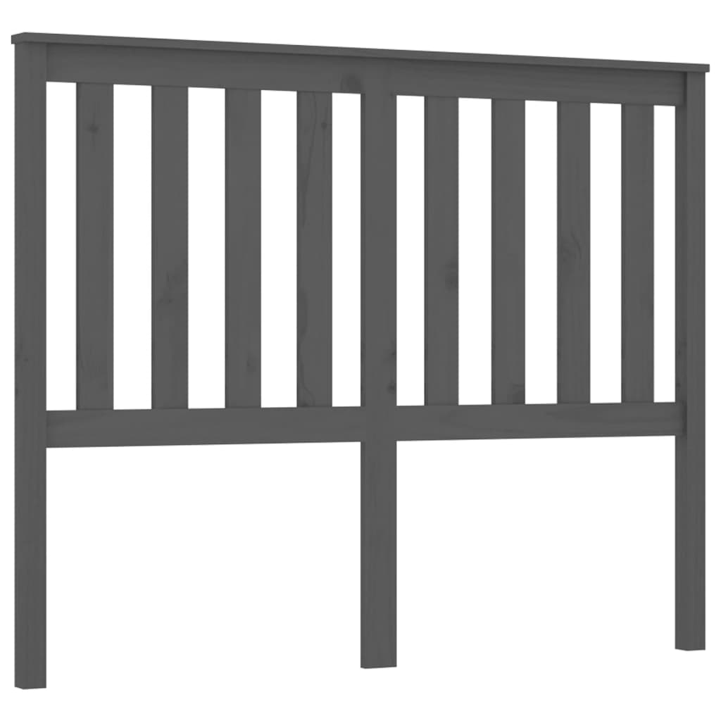 Tête de lit Gris 146x6x101 cm Bois massif de pin Têtes et pieds de lit vidaXL   