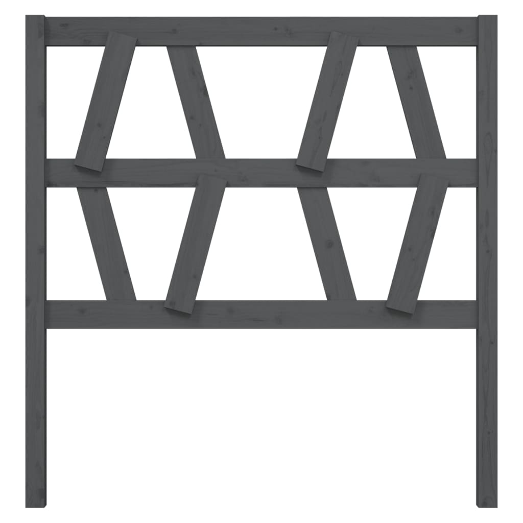 Tête de lit Gris 81x4x100 cm Bois massif de pin Têtes et pieds de lit vidaXL   