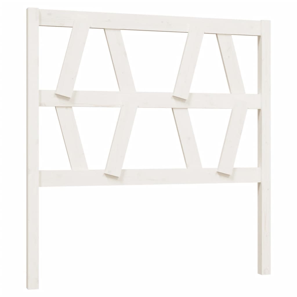 Tête de lit Blanc 96x4x100 cm Bois massif de pin Têtes et pieds de lit vidaXL   