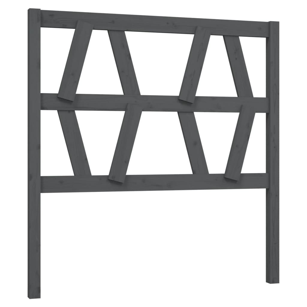 Tête de lit Gris 106x4x100 cm Bois massif de pin Têtes et pieds de lit vidaXL   