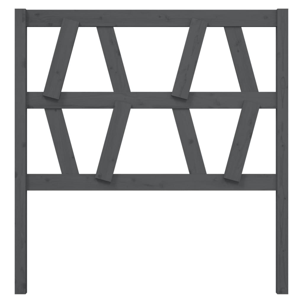 Tête de lit Gris 106x4x100 cm Bois massif de pin Têtes et pieds de lit vidaXL   