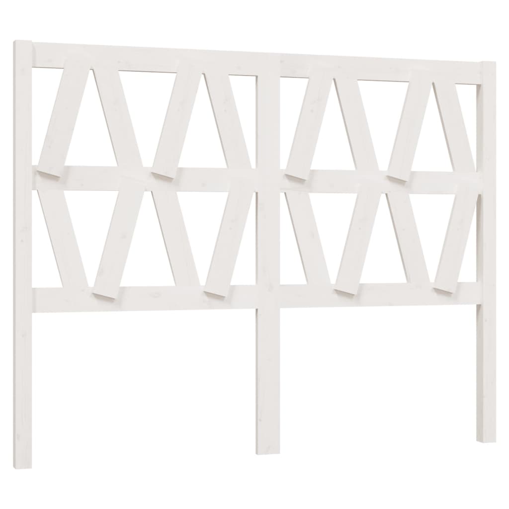 Tête de lit Blanc 126x4x100 cm Bois massif de pin Têtes et pieds de lit vidaXL   