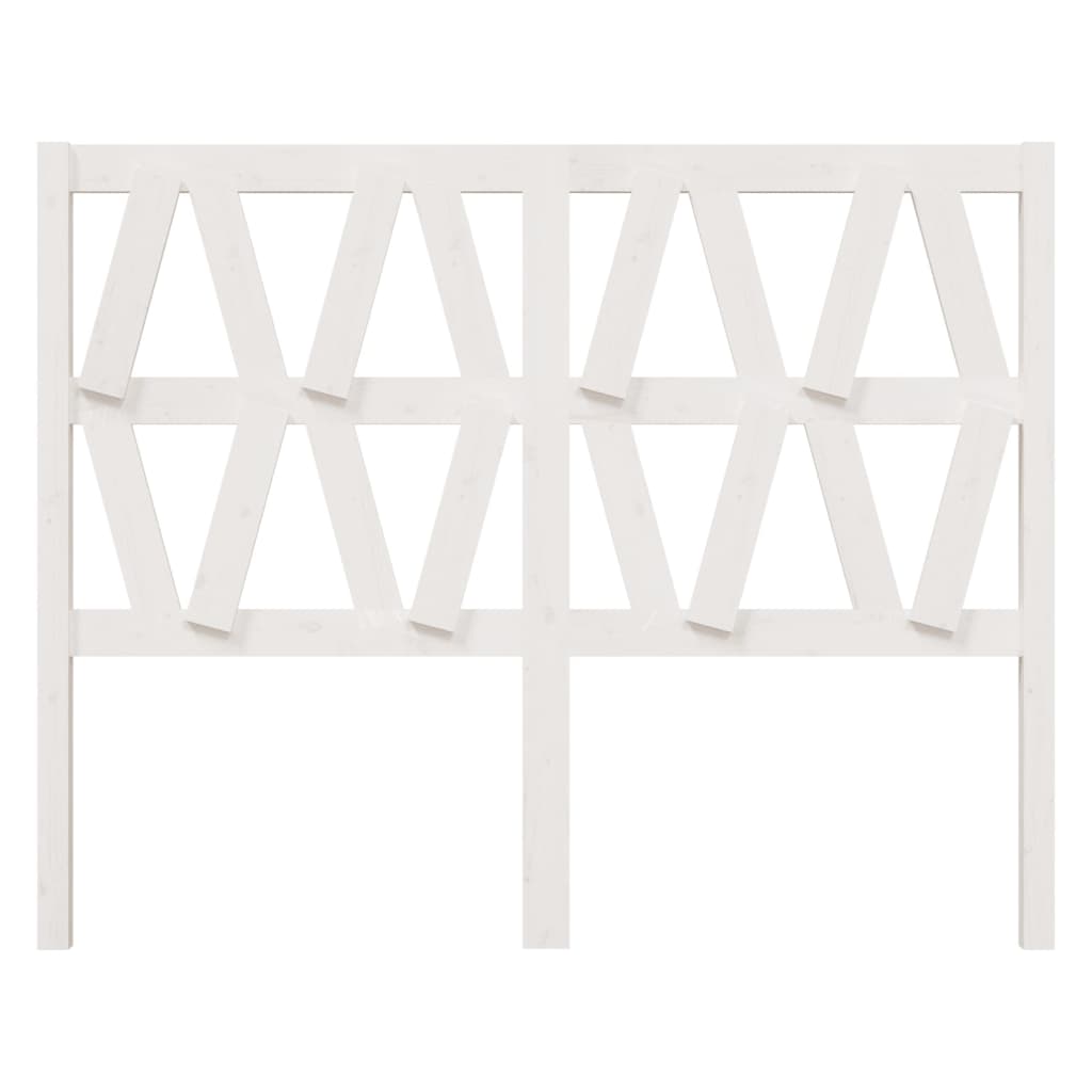 Tête de lit Blanc 126x4x100 cm Bois massif de pin Têtes et pieds de lit vidaXL   