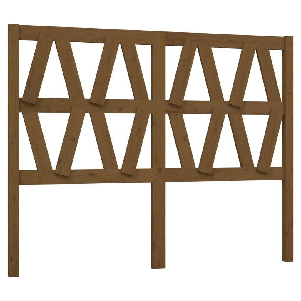 Tête de lit Marron miel 126x4x100 cm Bois massif de pin Têtes et pieds de lit vidaXL   