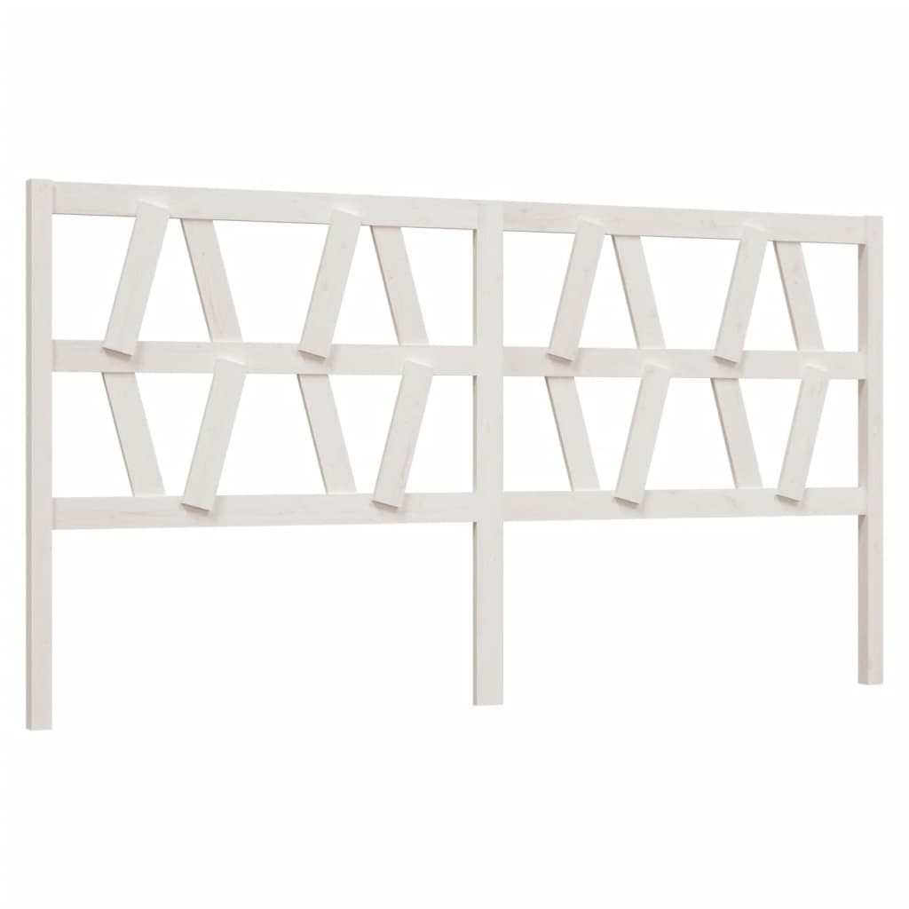 Tête de lit Blanc 206x4x100 cm Bois massif de pin Têtes et pieds de lit vidaXL   