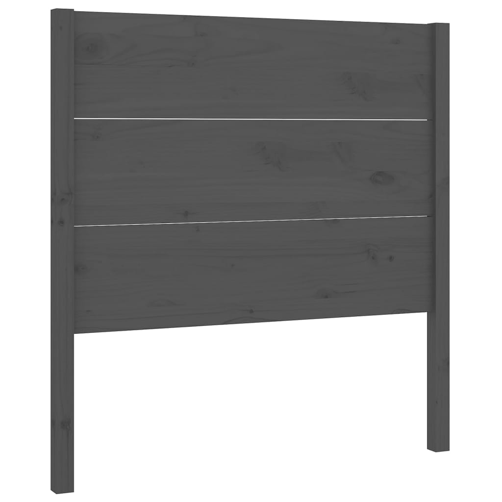 Tête de lit Gris 96x4x100 cm Bois massif de pin Têtes et pieds de lit vidaXL   