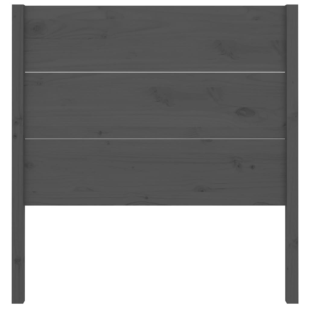 Tête de lit Gris 96x4x100 cm Bois massif de pin Têtes et pieds de lit vidaXL   