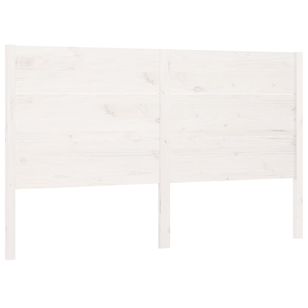 Tête de lit Blanc 141x4x100 cm Bois massif de pin Têtes et pieds de lit vidaXL   