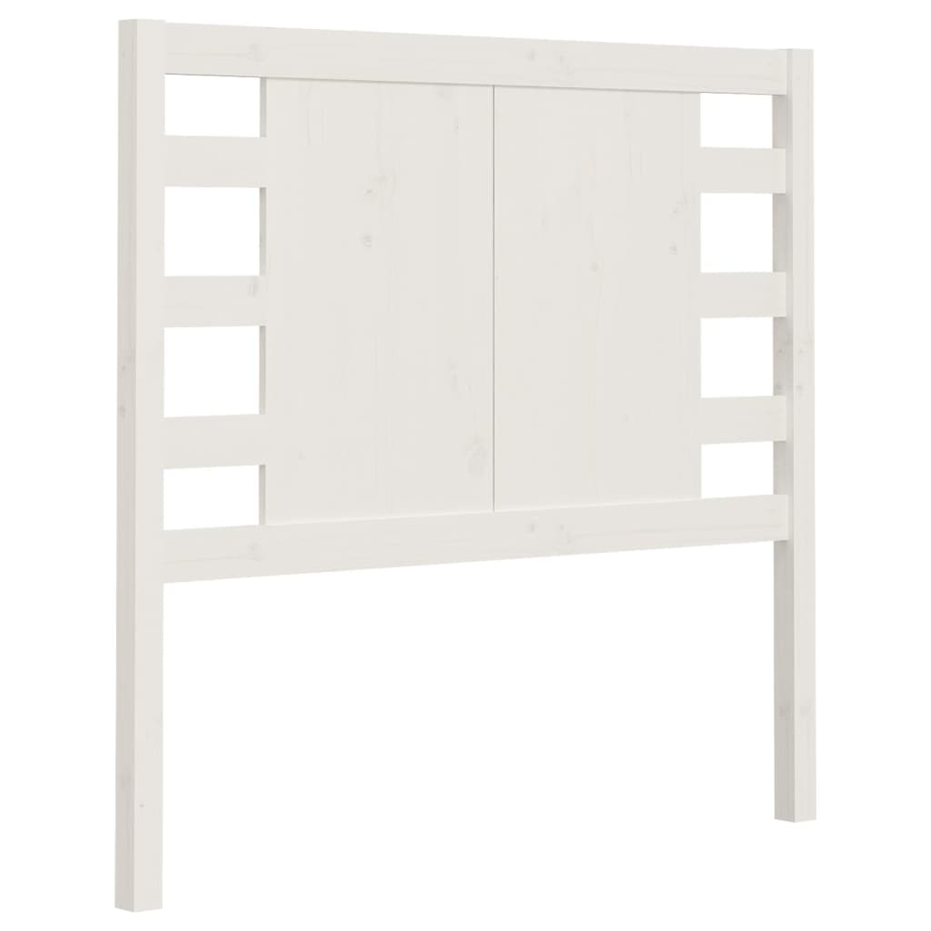 Tête de lit Blanc 81x4x100 cm Bois massif de pin Têtes et pieds de lit vidaXL   