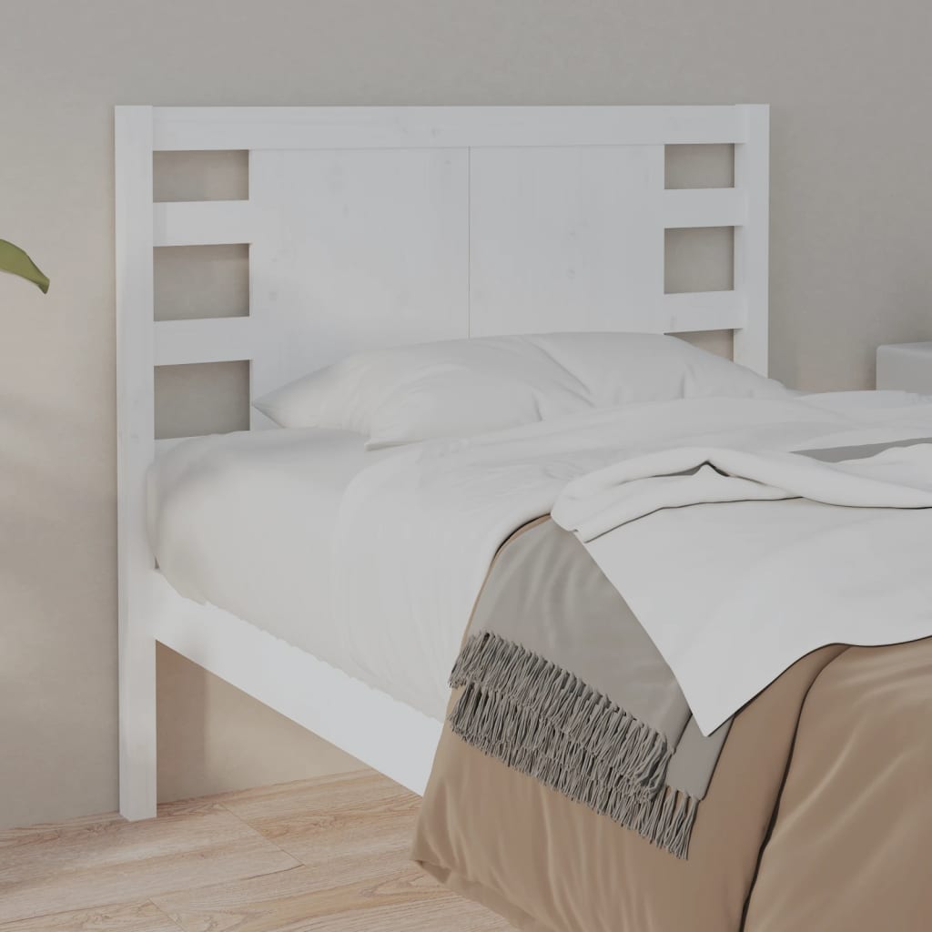 Tête de lit Blanc 81x4x100 cm Bois massif de pin Têtes et pieds de lit vidaXL   