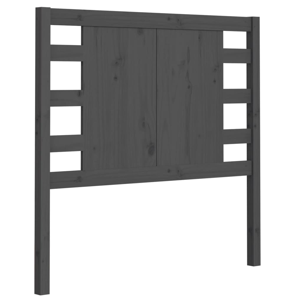 Tête de lit Gris 81x4x100 cm Bois massif de pin Têtes et pieds de lit vidaXL   