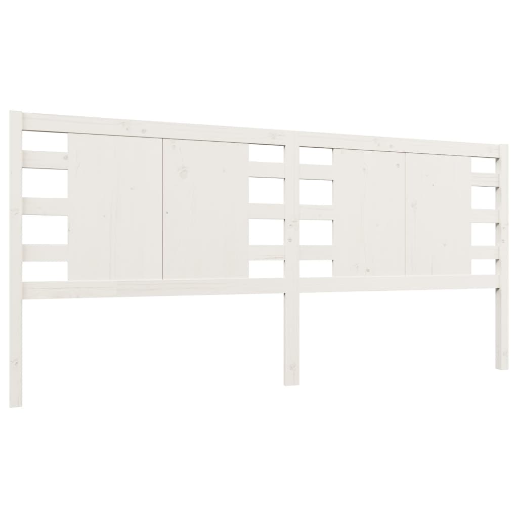 Tête de lit Blanc 141x4x100 cm Bois massif de pin Têtes et pieds de lit vidaXL   