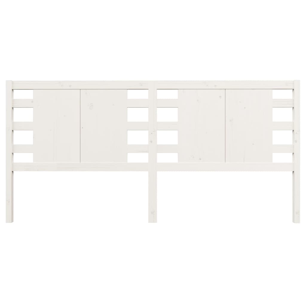 Tête de lit Blanc 141x4x100 cm Bois massif de pin Têtes et pieds de lit vidaXL   