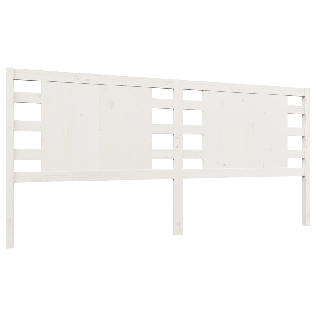 Tête de lit Blanc 156x4x100 cm Bois massif de pin Têtes et pieds de lit vidaXL   