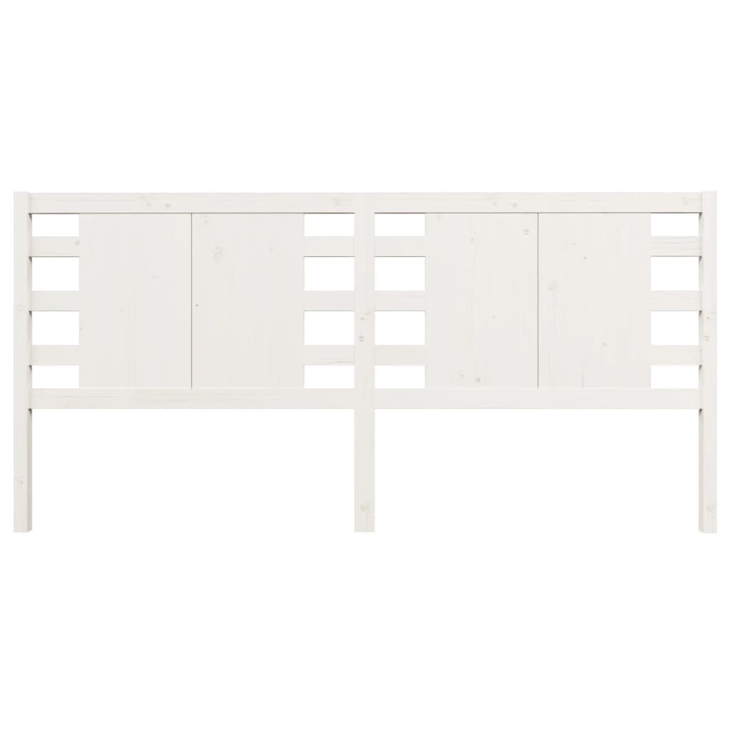 Tête de lit Blanc 206x4x100 cm Bois massif de pin Têtes et pieds de lit vidaXL   