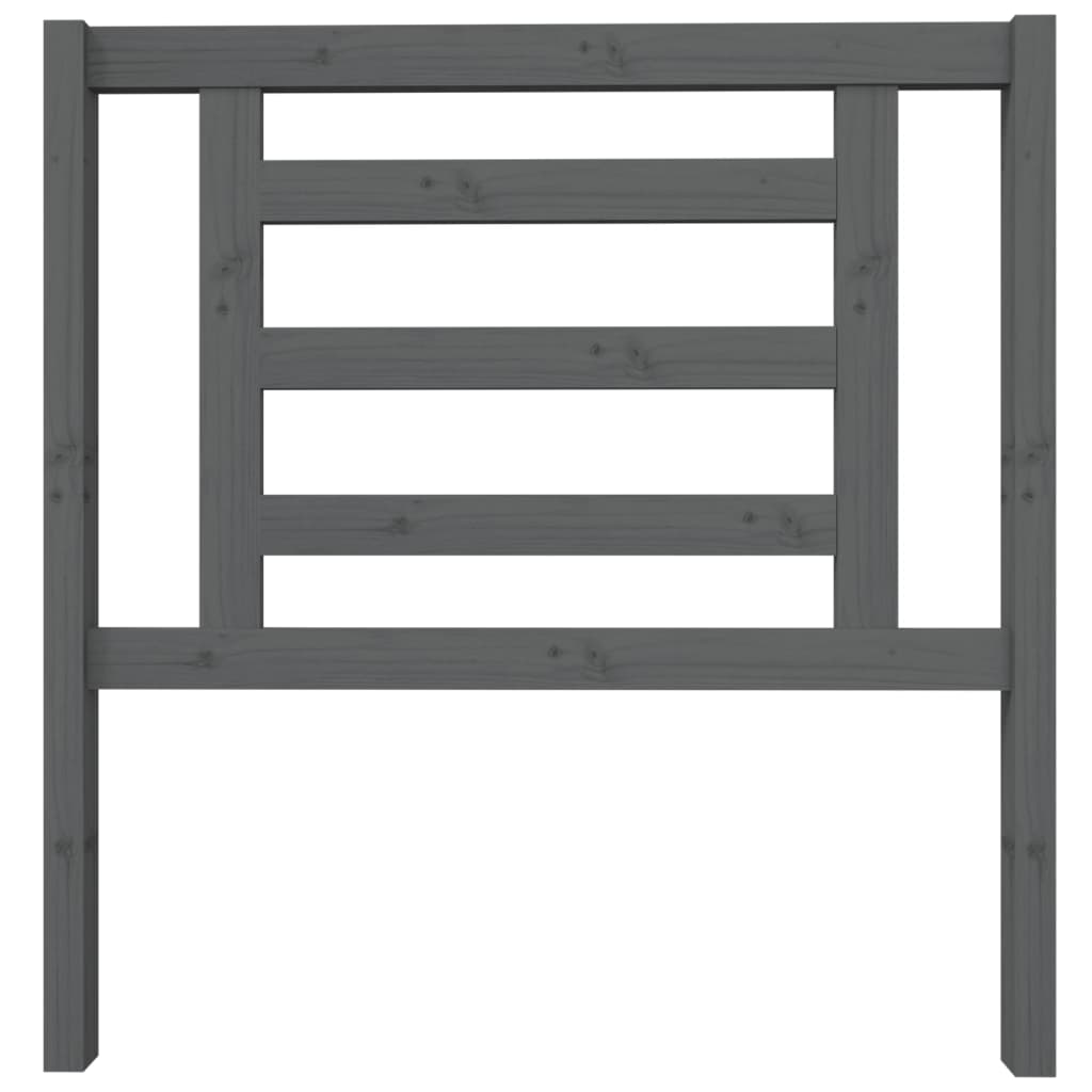 Tête de lit Gris 96x4x100 cm Bois massif de pin Têtes et pieds de lit vidaXL   