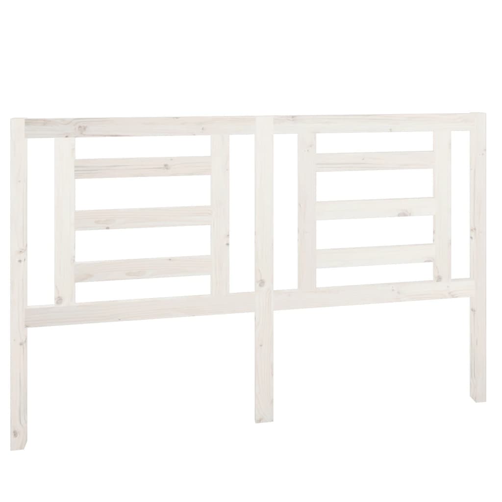 Tête de lit Blanc 156x4x100 cm Bois de pin massif Têtes et pieds de lit vidaXL   