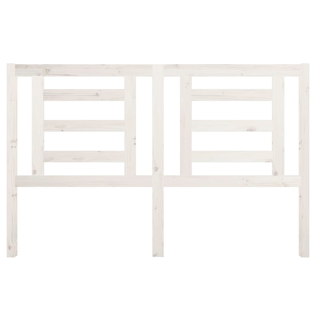 Tête de lit Blanc 156x4x100 cm Bois de pin massif Têtes et pieds de lit vidaXL   