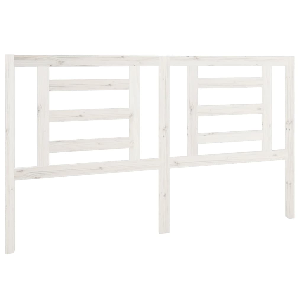 Tête de lit Blanc 166x4x100 cm Bois de pin massif Têtes et pieds de lit vidaXL   