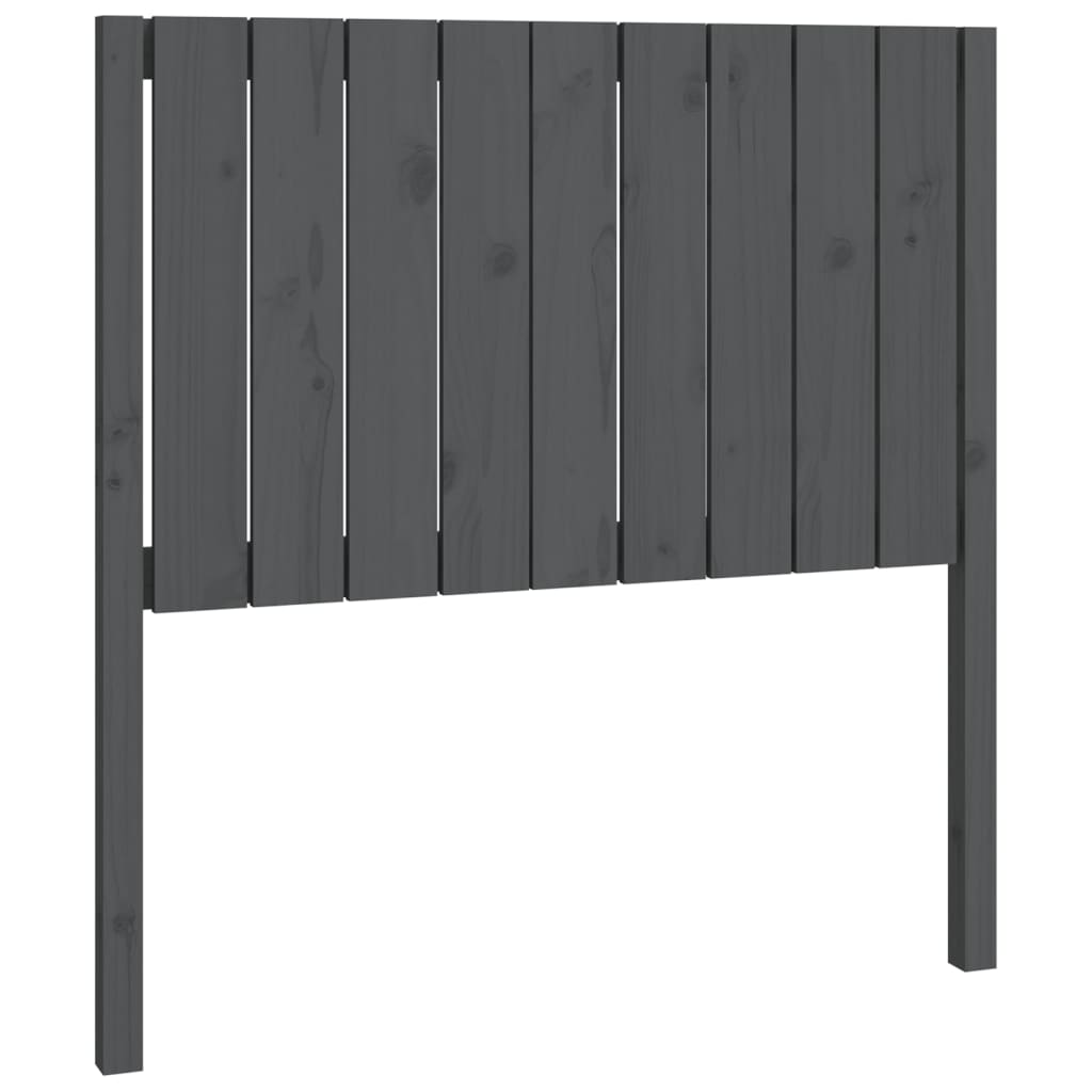 Tête de lit Gris 95,5x4x100 cm Bois massif de pin Têtes et pieds de lit vidaXL   