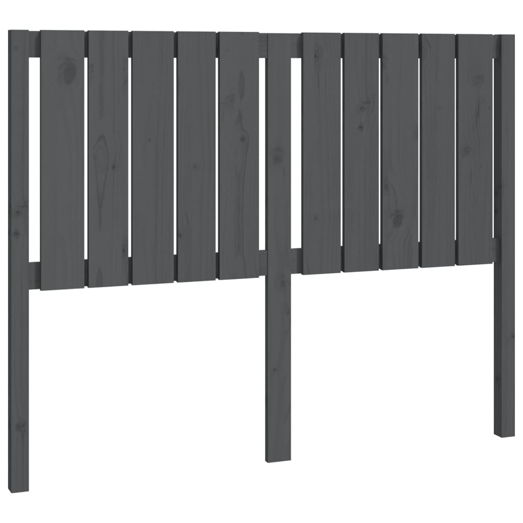 Tête de lit Gris 125,5x4x100 cm Bois massif de pin Têtes et pieds de lit vidaXL   