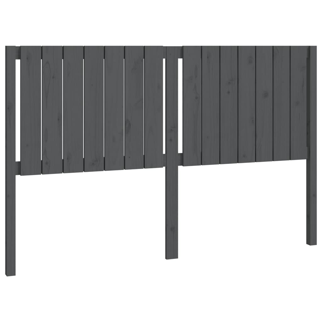 Tête de lit Gris 155,5x4x100 cm Bois massif de pin Têtes et pieds de lit vidaXL   