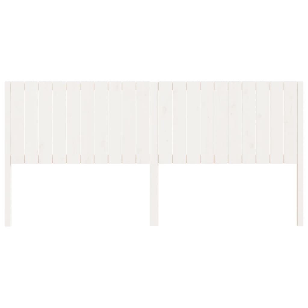 Tête de lit Blanc 205,5x4x100 cm Bois massif de pin Têtes et pieds de lit vidaXL   