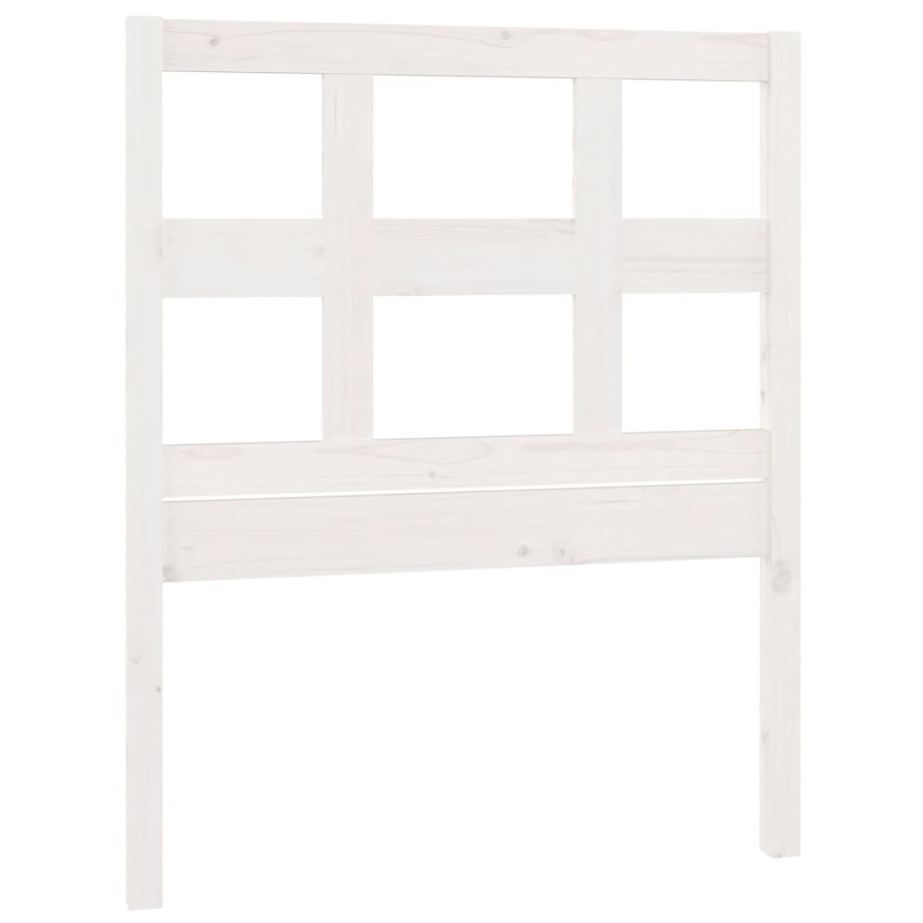 Tête de lit Blanc 80,5x4x100 cm Bois massif de pin Têtes et pieds de lit vidaXL   