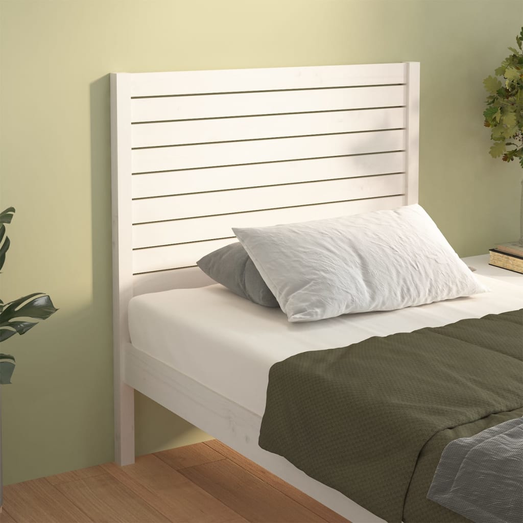 Tête de lit Blanc 81x4x100 cm Bois massif de pin Têtes et pieds de lit vidaXL   