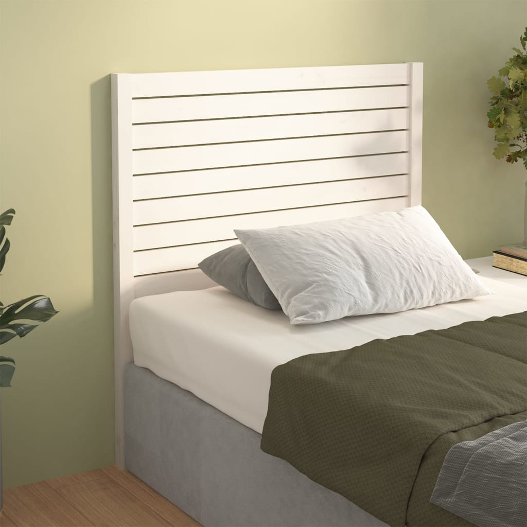 Tête de lit Blanc 81x4x100 cm Bois massif de pin Têtes et pieds de lit vidaXL   