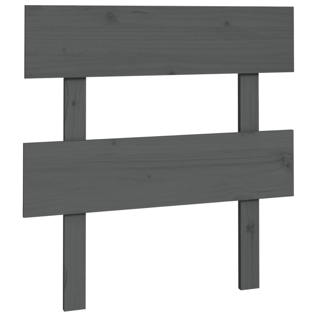 Tête de lit Gris 93,5x3x81 cm Bois massif de pin Têtes et pieds de lit vidaXL   