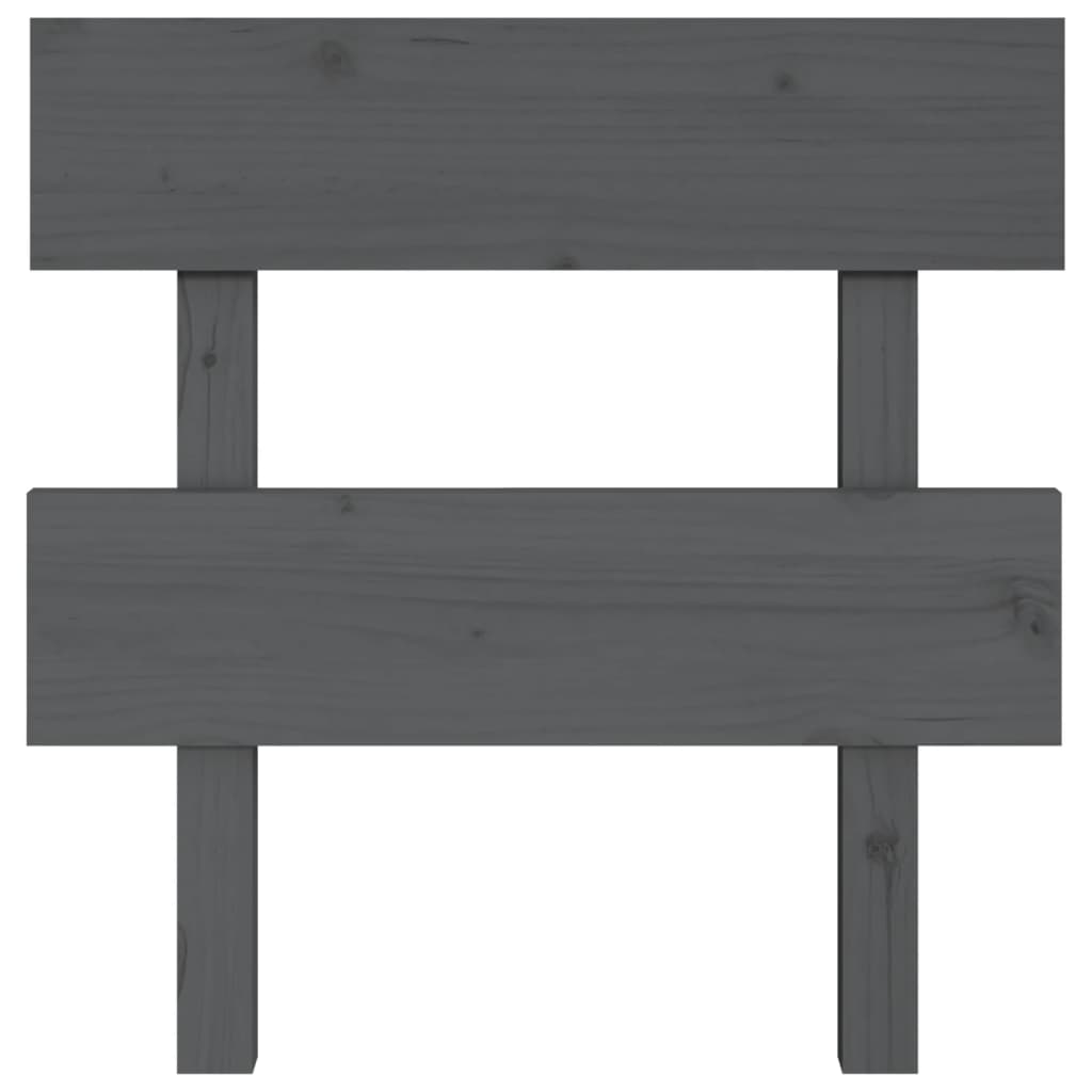 Tête de lit Gris 93,5x3x81 cm Bois massif de pin Têtes et pieds de lit vidaXL   